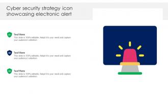 Cyber Security Strategy Icon Showcasing Electronic Alert