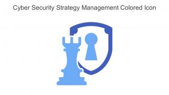 Cyber Security Strategy Management Colored Icon In Powerpoint Pptx Png And Editable Eps Format