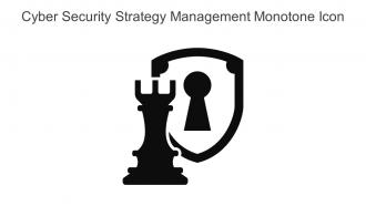 Cyber Security Strategy Management Monotone Icon In Powerpoint Pptx Png And Editable Eps Format