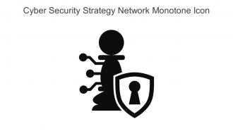 Cyber Security Strategy Network Monotone Icon In Powerpoint Pptx Png And Editable Eps Format