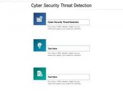 Cyber security threat detection ppt powerpoint presentation show example topics cpb