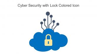 Cyber Security With Lock Colored Icon In Powerpoint Pptx Png And Editable Eps Format