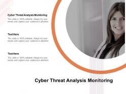 Cyber threat analysis monitoring ppt powerpoint presentation inspiration cpb