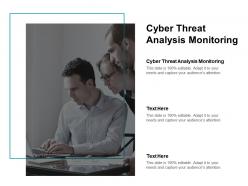 Cyber threat analysis monitoring ppt powerpoint presentation styles file formats cpb