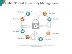 Cyber threat and security management powerpoint slides