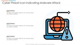 Cyber threat icon indicating malware attack