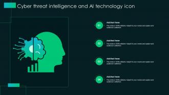 Cyber Threat Intelligence And AI Technology Icon