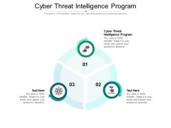 Cyber threat intelligence program ppt powerpoint presentation visual aids infographics cpb