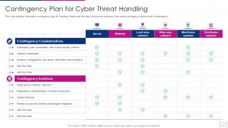 Cyber threat management workplace contingency plan cyber threat handling