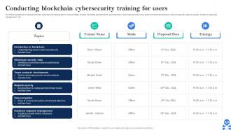 Cyber Threats In Blockchain Conducting Blockchain Cybersecurity Training For Users BCT SS V