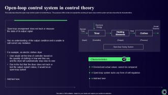 Cybernetics Open Loop Control System In Control Theory