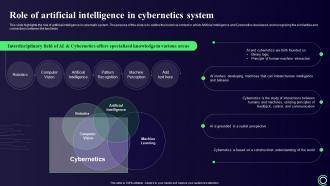 Cybernetics Role Of Artificial Intelligence In Cybernetics System