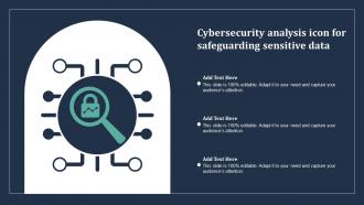 Cybersecurity Analysis Icon For Safeguarding Sensitive Data