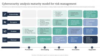 Cybersecurity Analysis Maturity Model For Risk Management