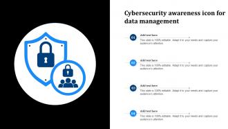 Cybersecurity Awareness Icon For Data Management