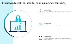 Cybersecurity Challenge Icon For Ensuring Business Continuity