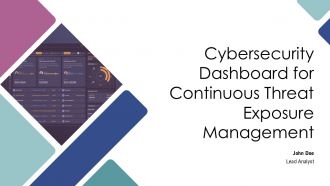 Cybersecurity Dashboard For Continuous Threat Exposure Management PPT Presentation AT
