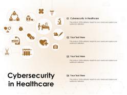 Cybersecurity in healthcare ppt powerpoint presentation pictures inspiration