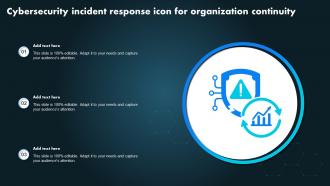 Cybersecurity Incident Response Icon For Organization Continuity