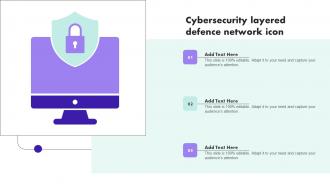 Cybersecurity Layered Defence Network Icon