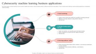 Cybersecurity Machine Learning Business Applications