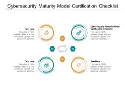 Cybersecurity maturity model certification checklist ppt powerpoint presentation styles information cpb