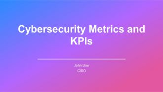 Cybersecurity Metrics And Kpis PPT Summary AT