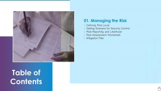 Cybersecurity Risk Management Framework Table Of Contents