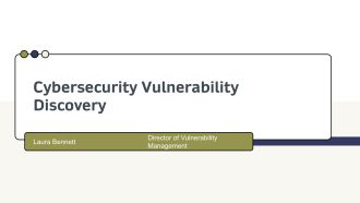Cybersecurity Vulnerability Discovery PPT Sample VA