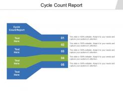 Cycle count report ppt powerpoint presentation pictures background cpb