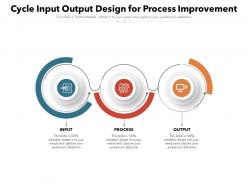 Cycle input output design for process improvement