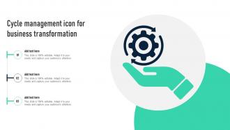 Cycle Management Icon For Business Transformation