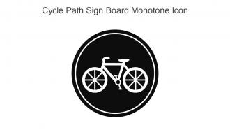 Cycle Path Sign Board Monotone Icon In Powerpoint Pptx Png And Editable Eps Format