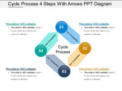 Cycle process 4 steps with arrows ppt diagram powerpoint graphics