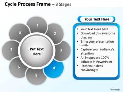 Cycle process frame 8 stages powerpoint diagrams presentation slides graphics 0912