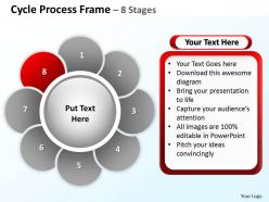 Cycle process frame 8 stages powerpoint diagrams presentation slides graphics 0912