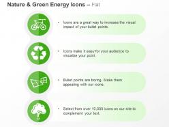 Cycle recycle solar energy production tree ppt icons graphics