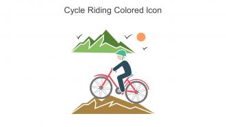 Cycle Riding Colored Icon In Powerpoint Pptx Png And Editable Eps Format