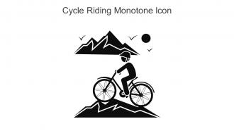 Cycle Riding Monotone Icon In Powerpoint Pptx Png And Editable Eps Format