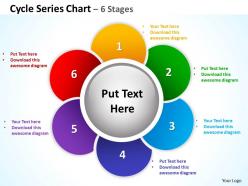 Cycle series chart 6 stages powerpoint diagrams presentation slides graphics 0912