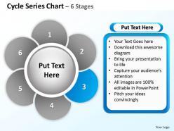 Cycle series chart 6 stages powerpoint diagrams presentation slides graphics 0912