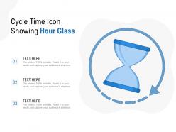Cycle time icon showing hour glass