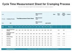 Cycle Time Measurement Sheet For Cramping Process