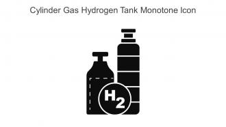 Cylinder Gas Hydrogen Tank Monotone Icon In Powerpoint Pptx Png And Editable Eps Format