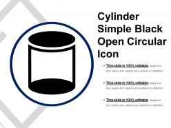 Cylinder Simple Black Open Circular Icon