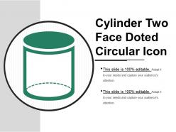 Cylinder two face doted circular icon