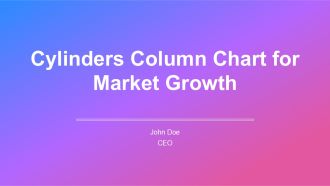 Cylinders Column Chart For Market Growth PPT Outline AT