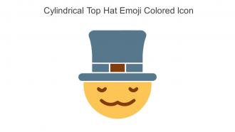 Cylindrical Top Hat Emoji Colored Icon In Powerpoint Pptx Png And Editable Eps Format