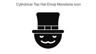 Cylindrical Top Hat Emoji Monotone Icon In Powerpoint Pptx Png And Editable Eps Format