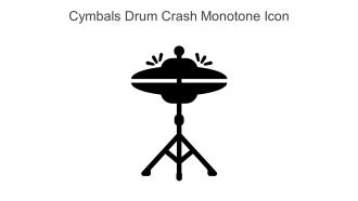 Cymbals Drum Crash Monotone Icon In Powerpoint Pptx Png And Editable Eps Format